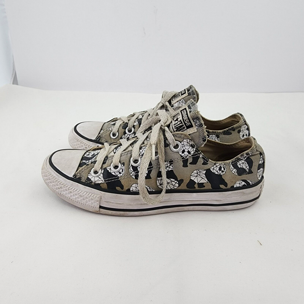 Converse Panda Women 6 Panda Grey Sneakers 158564f Used